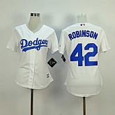 Womens Los Angeles Dodgers #42 Jackie Robinson 2015 White Majestic Stitched Jerseys,baseball caps,new era cap wholesale,wholesale hats