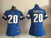 Womens Nike Detroit Lions #20 Barry Sanders Blue Team Color Game Jerseys