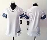 Womens Nike Detroit Lions Blank White Team Color Game Jerseys
