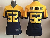 Womens Nike Green Bay Packers #52 Matthews Yellow-Blue Game Jerseys,baseball caps,new era cap wholesale,wholesale hats
