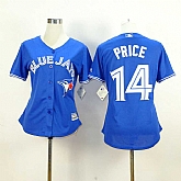 Womens Toronto Blue Jays #14 David Price 2015 Blue Majestic Stitched Jerseys,baseball caps,new era cap wholesale,wholesale hats