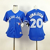 Womens Toronto Blue Jays #20 Josh Donaldson 2015 Blue Majestic Stitched Jerseys,baseball caps,new era cap wholesale,wholesale hats