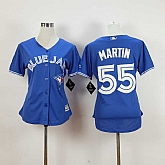 Womens Toronto Blue Jays #55 Russell Martin 2015 Blue Majestic Stitched Jerseys,baseball caps,new era cap wholesale,wholesale hats