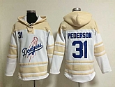 Los Angeles Dodgers #31 Joc Pederson White Stitched Hoodie,baseball caps,new era cap wholesale,wholesale hats