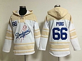 Los Angeles Dodgers #66 Yasiel Puig White Stitched Hoodie,baseball caps,new era cap wholesale,wholesale hats