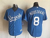 Majestic Kansas City Royals #8 Mike Moustakas Blue Stitched Jerseys,baseball caps,new era cap wholesale,wholesale hats