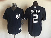 Majestic New York Yankees #2 Derek Jeter Dark Blue MLB Stitched Jerseys,baseball caps,new era cap wholesale,wholesale hats