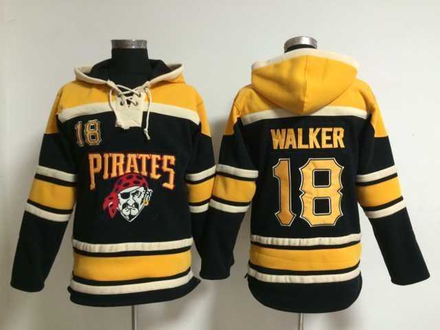 Pittsburgh Pirates #18 Neil Walker Black Stitched Hoodie