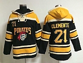 Pittsburgh Pirates #21 Roberto Clemente Black Stitched Hoodie,baseball caps,new era cap wholesale,wholesale hats