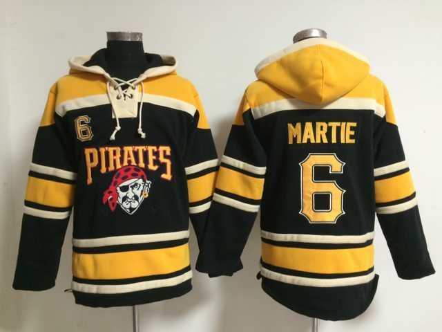 Pittsburgh Pirates #6 Martie Black Stitched Hoodie