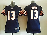 Womens Nike Chicago Bears #13 Kevin White Navy Blue Team Color Game Jerseys,baseball caps,new era cap wholesale,wholesale hats