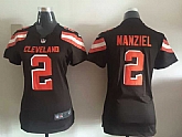 Womens Nike Cleveland Browns #2 Johnny Manziel 2015 Brown Team Color Game Jerseys,baseball caps,new era cap wholesale,wholesale hats
