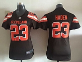 Womens Nike Cleveland Browns #23 Joe Haden 2015 Brown Team Color Game Jerseys,baseball caps,new era cap wholesale,wholesale hats