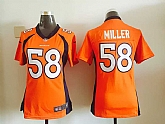 Womens Nike Denver Broncos #58 Von Miller Orange Team Color Game Jerseys,baseball caps,new era cap wholesale,wholesale hats