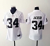 Womens Nike Oakland Raiders #34 Bo Jackson White Team Color Game Jerseys,baseball caps,new era cap wholesale,wholesale hats