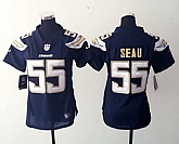 Womens Nike San Diego Chargers #55 Junior Seau Navy Blue Team Color Game Jerseys,baseball caps,new era cap wholesale,wholesale hats