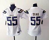 Womens Nike San Diego Chargers #55 Junior Seau White Team Color Game Jerseys,baseball caps,new era cap wholesale,wholesale hats