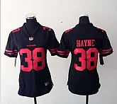 Womens Nike San Francisco 49ers #38 Hayne 2015 Black Team Color Game Jerseys,baseball caps,new era cap wholesale,wholesale hats