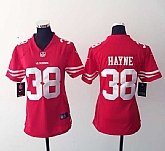 Womens Nike San Francisco 49ers #38 Hayne Red Team Color Game Jerseys,baseball caps,new era cap wholesale,wholesale hats