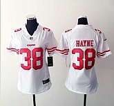 Womens Nike San Francisco 49ers #38 Hayne White Team Color Game Jerseys,baseball caps,new era cap wholesale,wholesale hats