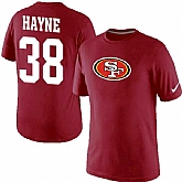 Men's San Francisco 49ers #38 Hayne Nike T-Shirt Red 2,baseball caps,new era cap wholesale,wholesale hats