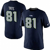 Men's Seattle Seahawks #81 Golden Tate Nike T-Shirt D.Blue 2,baseball caps,new era cap wholesale,wholesale hats