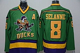 Anaheim Ducks #8 Teemu Selanne Green-Yellow CCM Throwback Jerseys,baseball caps,new era cap wholesale,wholesale hats