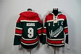Minnesota Wilds #9 Mikko Koivu Green-Red Stitched Hoodie,baseball caps,new era cap wholesale,wholesale hats