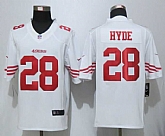 Nike Limited San Francisco 49ers #28 Carlos Hyde White Jerseys,baseball caps,new era cap wholesale,wholesale hats