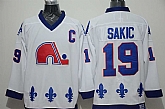 Quebec Nordiques #19 Sakic White CCM Throwback Jerseys,baseball caps,new era cap wholesale,wholesale hats