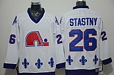 Quebec Nordiques #26 Stastny White CCM Throwback Jerseys,baseball caps,new era cap wholesale,wholesale hats