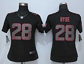 Womens Limited Nike San Francisco 49ers #28 Carlos Hyde Impact Black Jerseys,baseball caps,new era cap wholesale,wholesale hats