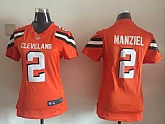 Womens Nike Cleveland Browns #2 Johnny Manziel 2015 Orange Team Color Game Jerseys,baseball caps,new era cap wholesale,wholesale hats