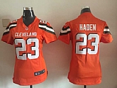 Womens Nike Cleveland Browns #23 Joe Haden 2015 Orange Team Color Game Jerseys,baseball caps,new era cap wholesale,wholesale hats