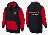 Men Chicago Bears 2015 Team Logo Full Zip NFL Hoodie (2),baseball caps,new era cap wholesale,wholesale hats