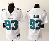 Womens Nike Miami Dolphins #93 Suh White Team Color Game Jerseys,baseball caps,new era cap wholesale,wholesale hats