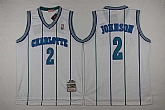 Charlotte Bobcats #2 Johnson White Swingman Stitched Jerseys