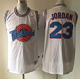 Chicago Bulls NBA Space Jam #23 Michael Jordan White Swingman Throwback Jerseys,baseball caps,new era cap wholesale,wholesale hats