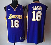 Los Angeles Lakers #16 Pau Gasol purple Jerseys,baseball caps,new era cap wholesale,wholesale hats