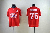 Men Montreal Canadiens #76 P.K Subban Player Name and Number T-Shirt Red,baseball caps,new era cap wholesale,wholesale hats