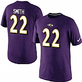 Men Nike Baltimore Ravens 22 Jimmy Smith Player Pride Name x26 Number T-Shirt Purple,baseball caps,new era cap wholesale,wholesale hats