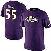 Men Nike Baltimore Ravens 55 Terrell Suggs Player Name x26 Number T-Shirt Purple,baseball caps,new era cap wholesale,wholesale hats