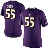 Men Nike Baltimore Ravens 55 Terrell Suggs Player Pride Name x26 Number T-Shirt Purple,baseball caps,new era cap wholesale,wholesale hats