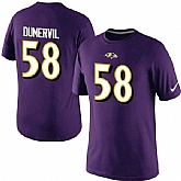 Men Nike Baltimore Ravens 58 DUMERVIL Pride Name x26 Number T-Shirt Purple,baseball caps,new era cap wholesale,wholesale hats