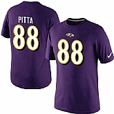 Men Nike Baltimore Ravens 88 PITTA Pride Name x26 Number T-Shirt Purple,baseball caps,new era cap wholesale,wholesale hats