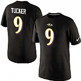 Men Nike Baltimore Ravens 9 Justin Tucker Player Pride Name and Number T-Shirt Black,baseball caps,new era cap wholesale,wholesale hats