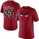 Men Nike Chicago Bulls 23 Michael Jordan Player Name and Number T-Shirt Red,baseball caps,new era cap wholesale,wholesale hats