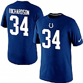 Men Nike Indianapolis Colts 34 Trent Richardson Player Pride Name and Number T-Shirt Royal Blue,baseball caps,new era cap wholesale,wholesale hats