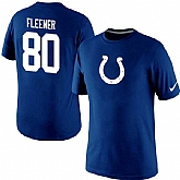 Men Nike Indianapolis Colts 80 Coby Fleener Player Name and Number T-Shirt Royal Blue,baseball caps,new era cap wholesale,wholesale hats
