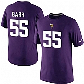 Men Nike Minnesota Vikings 55 BARR Nike Player Pride Name x26 Number T-Shirt Purple,baseball caps,new era cap wholesale,wholesale hats